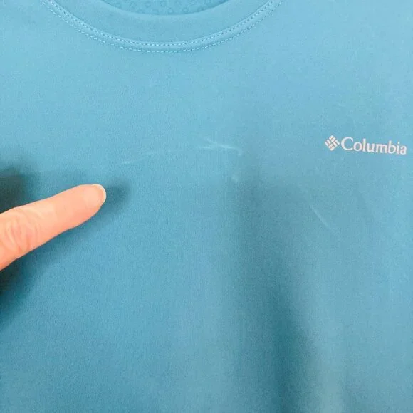 Columbia River Chill 3.0 Shirt Womens Large Blue White Residue on Front New - Picture 5 of 8